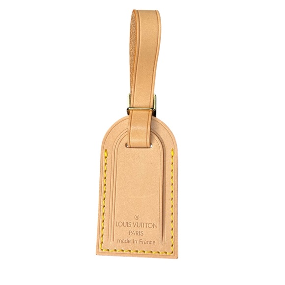 Louis Vuitton Tan Leather Tag with Gold Accent - Picture 1 of 5